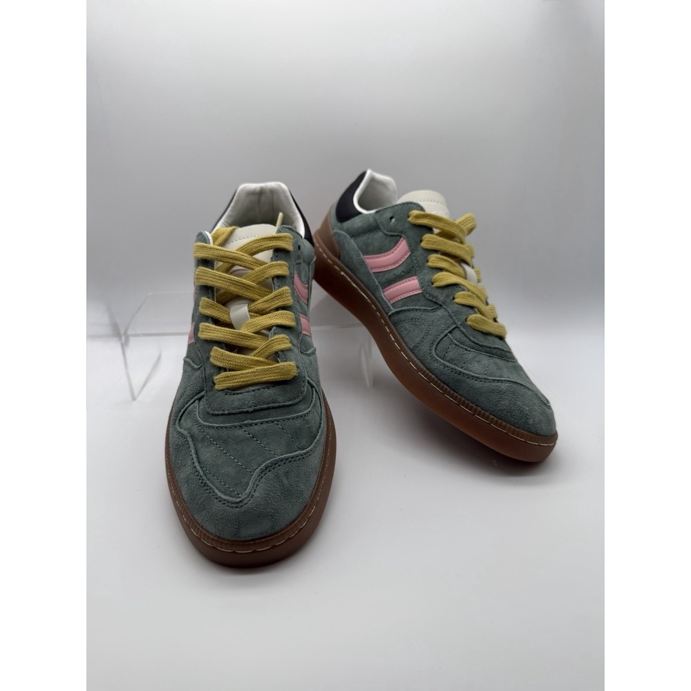 Coolway Goal Women's 9 Suede Sneakers Green Pink Yellow Skater Streetwear